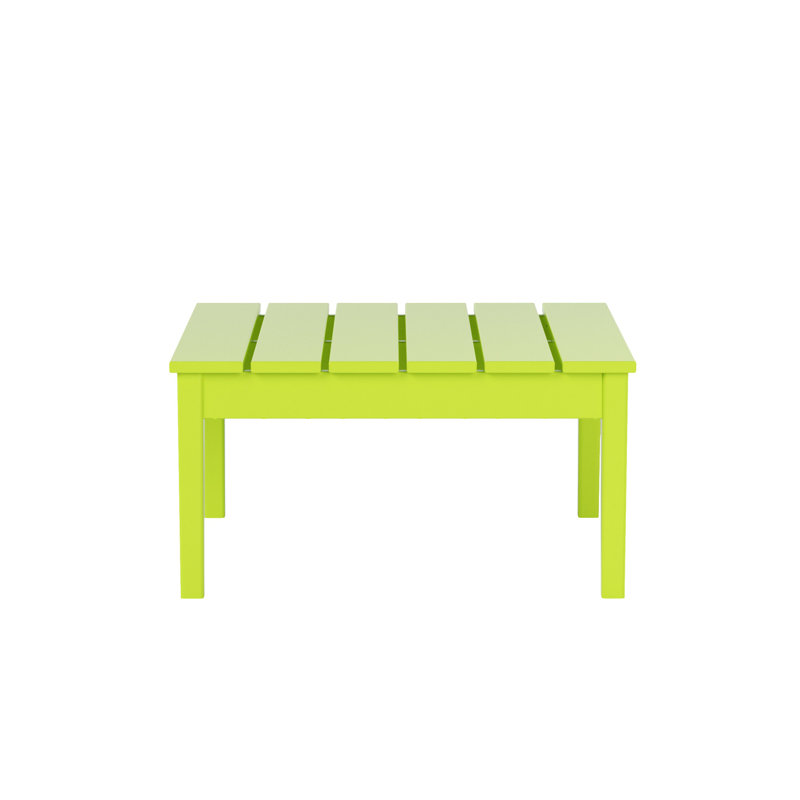 Table basse d'extérieur carrée en PEHD Joubert, Limette
