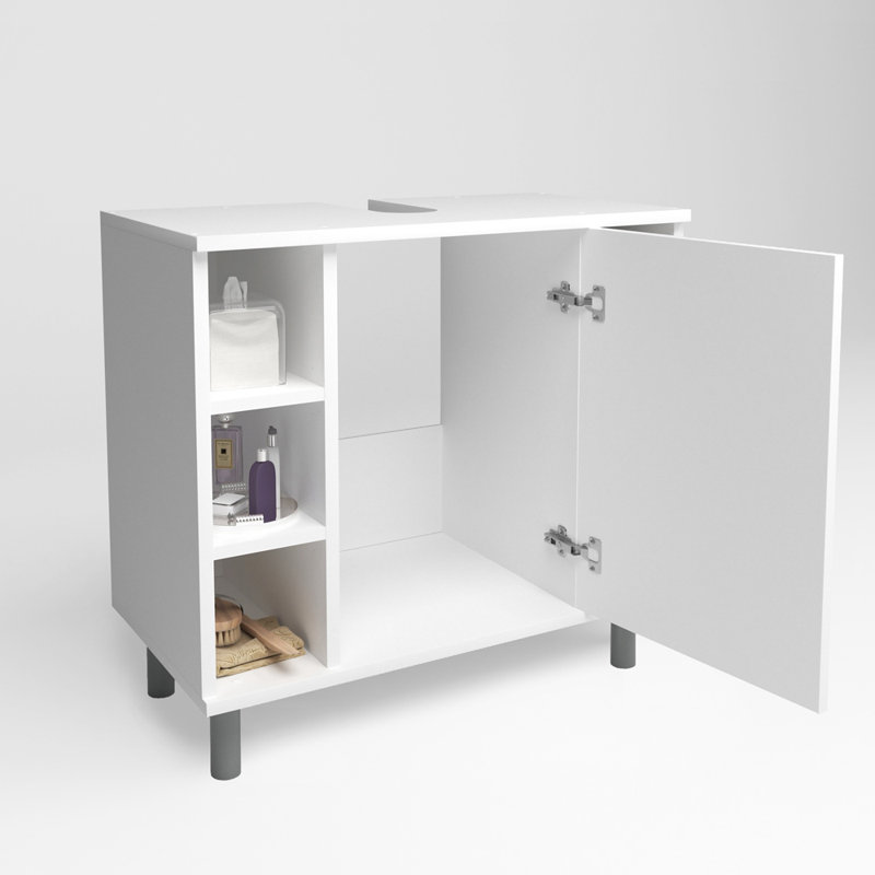 Veazey 60cm Single Bathroom Vanity Base Only, White