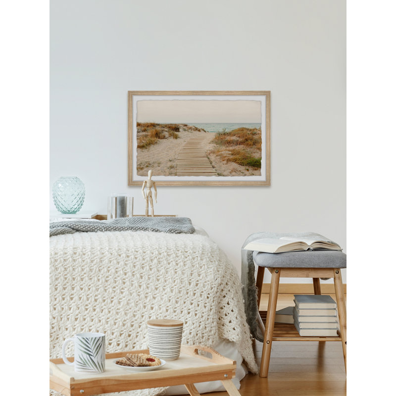 Wooden Walkway - Single Picture Frame Painting, 61 cm H x 91 cm W x 3.81 cm D