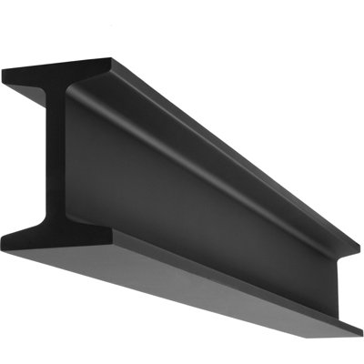ForgeCraft Industrial Faux Steel "I" Beam, 6"W x 9 1/2"H x 288"L, Factory Painted Black