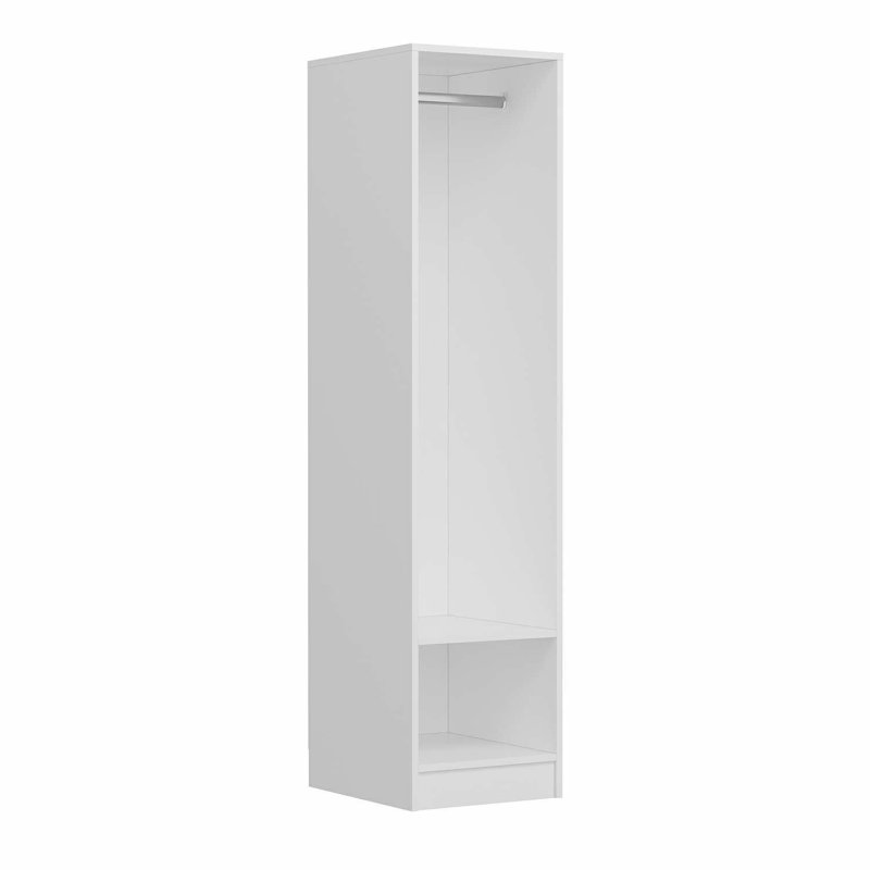 Elina Manufactured Wood Wardrobe, 190cm H x 45cm W x 52cm D, White