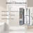 31-30"X 72" Bifold Shower Door, 1/4" Tempered Glass, Matte Black Aluminum Frame, Explosion Proof Film