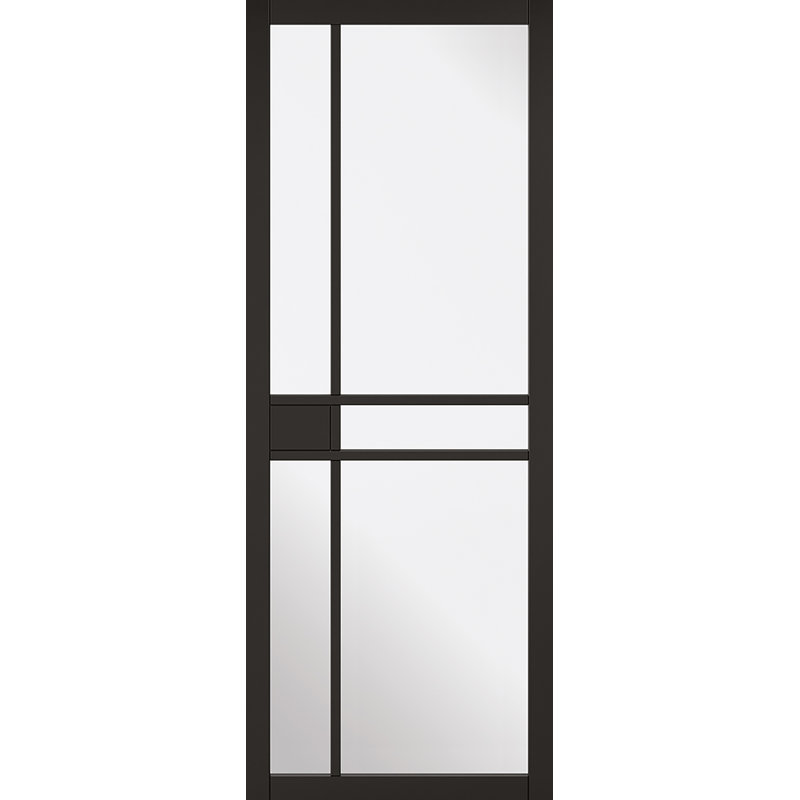 Greenwich Glazed Black Internal Door, 198.1cm H x 68.6cm W x 3.5cm D