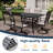Cast Aluminum Rectangle Bistro Dining Table With Umbrella Hole