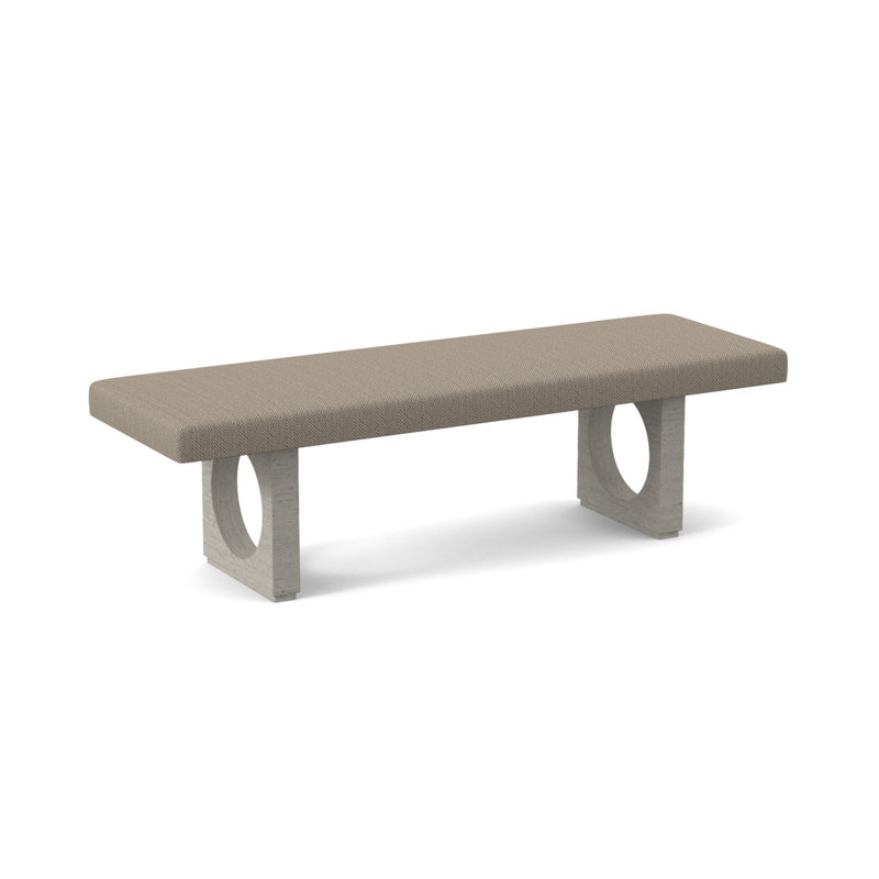 Banc rembourré Void, Bisque, Lin ensoleillé