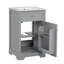 Meuble-lavabo avec lavabo en céramique 20 po, armoire de salle de bain avec porte à fermeture douce-106509291