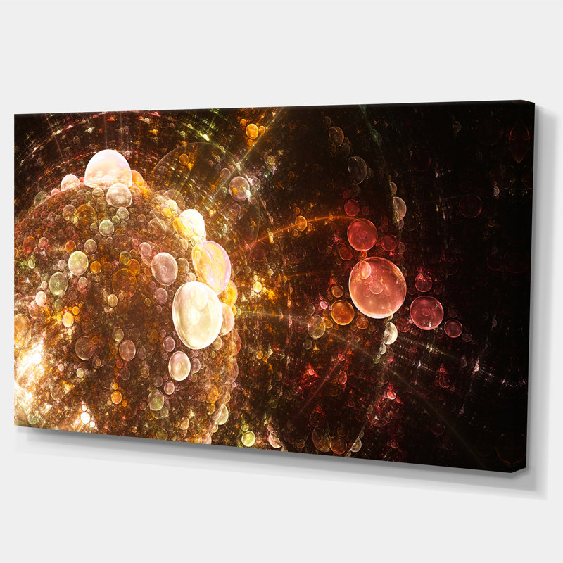 « brown world bubbles water gouttes », impression sur toile, H 16 po x l 32 po x P 1 po