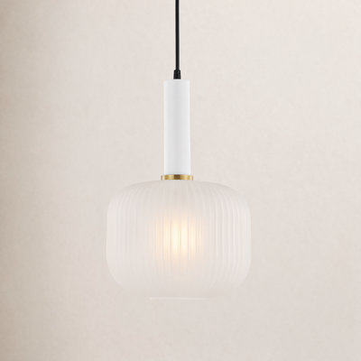 Kuro 1 - Light Black/White/Gold Single Pendant