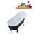 63" Streamline Clawfoot Soaking Acrylic Bathtub With Drain, Clawfeet, and Bamboo Tray-76674072-66367527