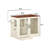 Large Cat Litter Box Enclosure, Hidden Cat Litter Box Cabinet with Litter Leak Walkway, Wooden Cat Litter Furniture with Glass Cabinet Doors-1066497731