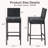 Wicker Outdoor 30" Bar Stool with Cushion (Set of 2）-66888721-66888722