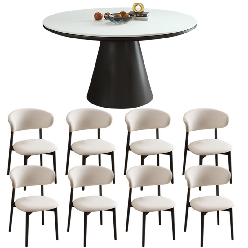 Modern simple round dining table sets