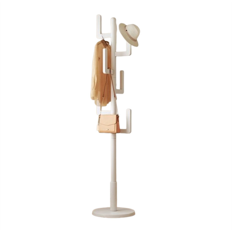 Porte-chapeau rotatif en bois massif, Blanc