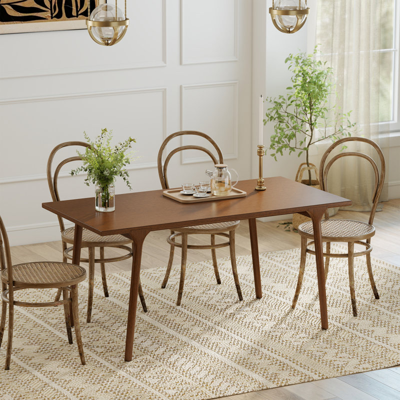 63 Inches Rectangular Solid Wood Dining Table, 29.5'‘ H x 63’' W x 31.5'' D