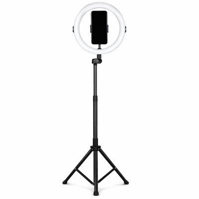  11’’ LED 12W Selfie Ring Light R11 With Wired Control, Tripod Stand With 6 Sections, Phone Holder, Adjustable Brightness Levels For Influencers, Youtube, Tiktok, And Barbers.