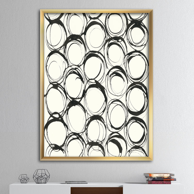 Cadre photo « minimaliste noir et blanc ii » sur toile, Cadre doré, H 40 po x l 30 po x P 1,5 po
