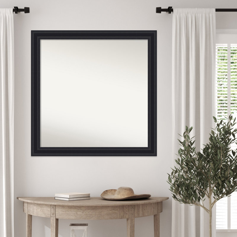 Miroir mural Dalat, Noir, 29,75 po x 29,75 po