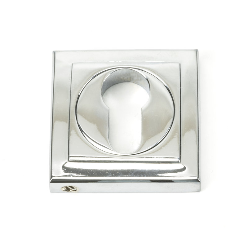 Euro Escutcheon Door Accessory, Polished Chrome