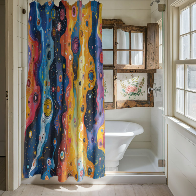 Radiant Art - Rideau de douche Premium, H 74 po x l 71 po