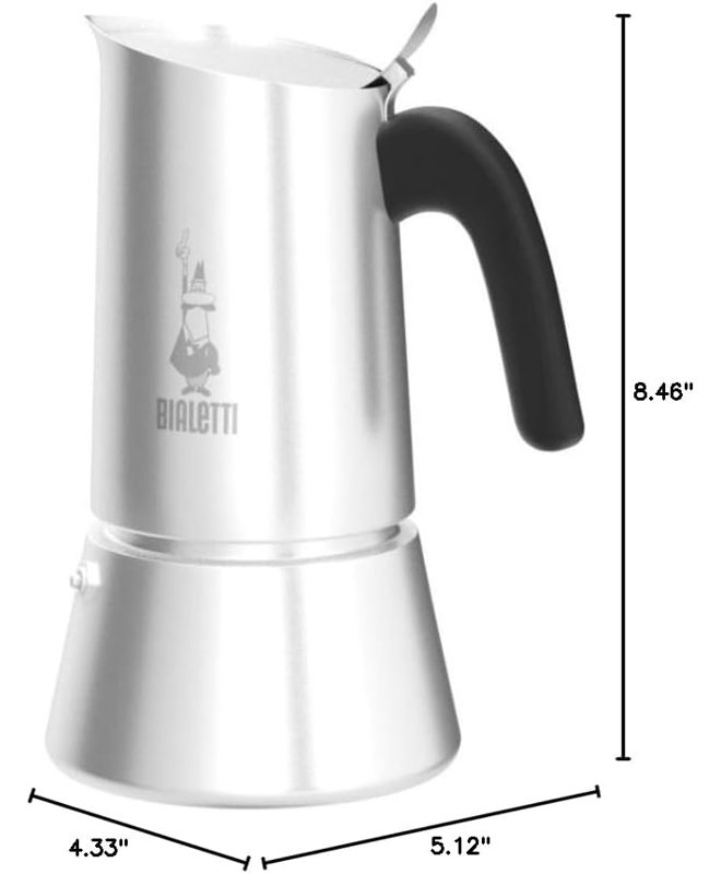 Bialetti Stainless Steel 6-Cup Stovetop Espresso Maker