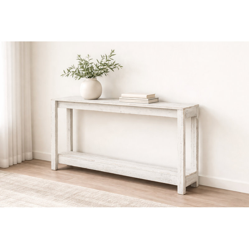 Console en bois massif 60 po Collins, Noir