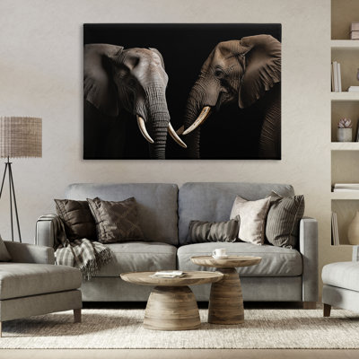 Pachyderm Elephant Pair  Canvas, design by Decent Exposures