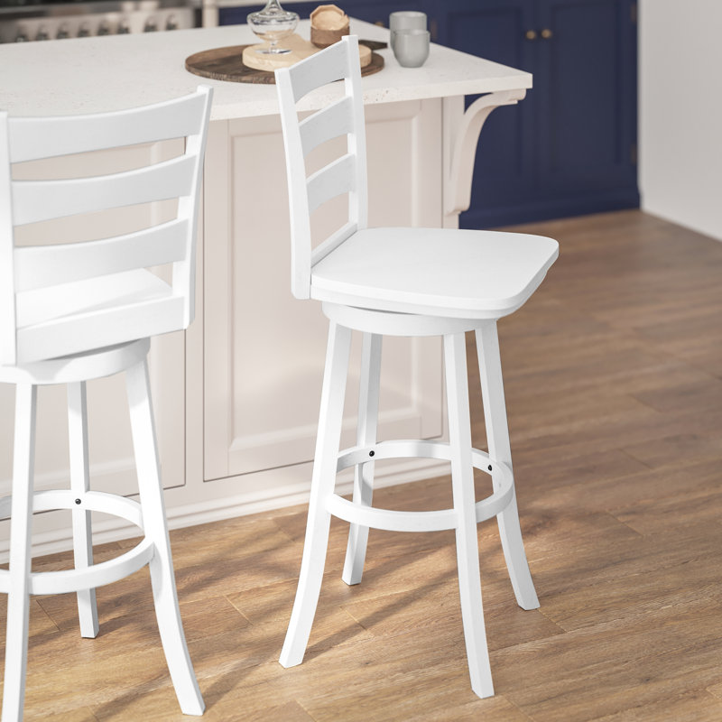 Swivel Counter Stool, White Wash