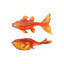 Figurine poisson rouge transparent en résine