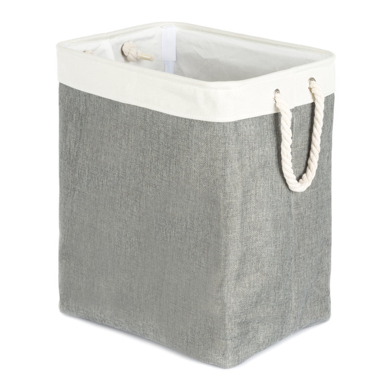 Laundry 1 Fabric Laundry Basket with Handles, Grey