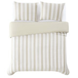 Aiden Polyester Standard Striped Duvet Cover Set