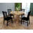 5-Piece Dining Set Mid-Century Modern Wooden Table & Upholstered Chair Set For Home, Kitchen, Dining Room-115068825-115068824