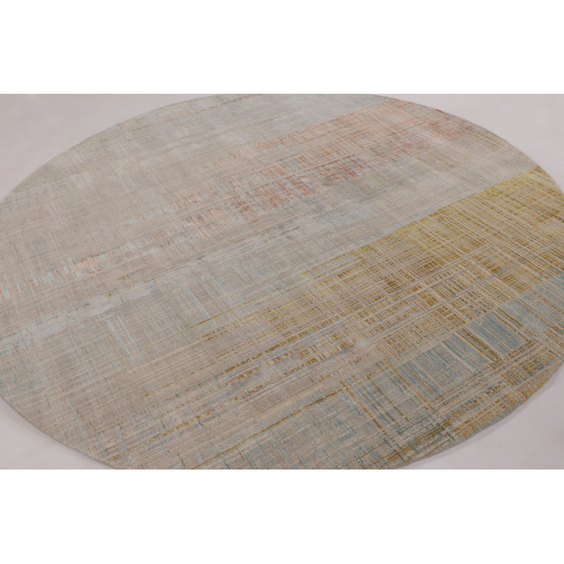 Modern Hand Knotted Abstract Area Rug