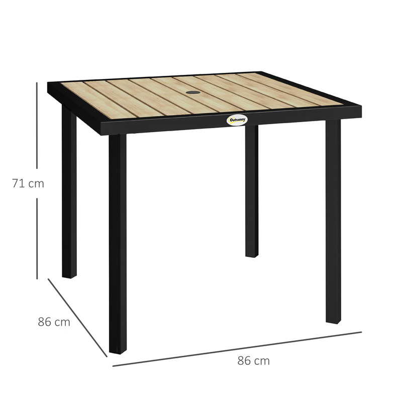 Square 4 - Person 86Cm L Outdoor Table, Brown