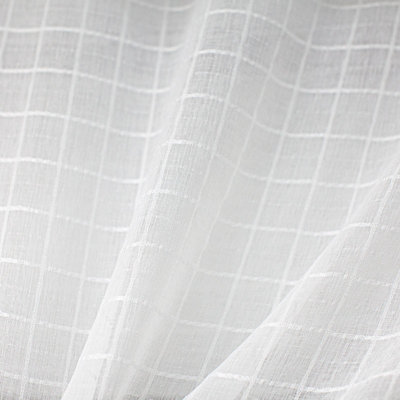 Cobb Fabric | Square Sheer Fabric | Color White