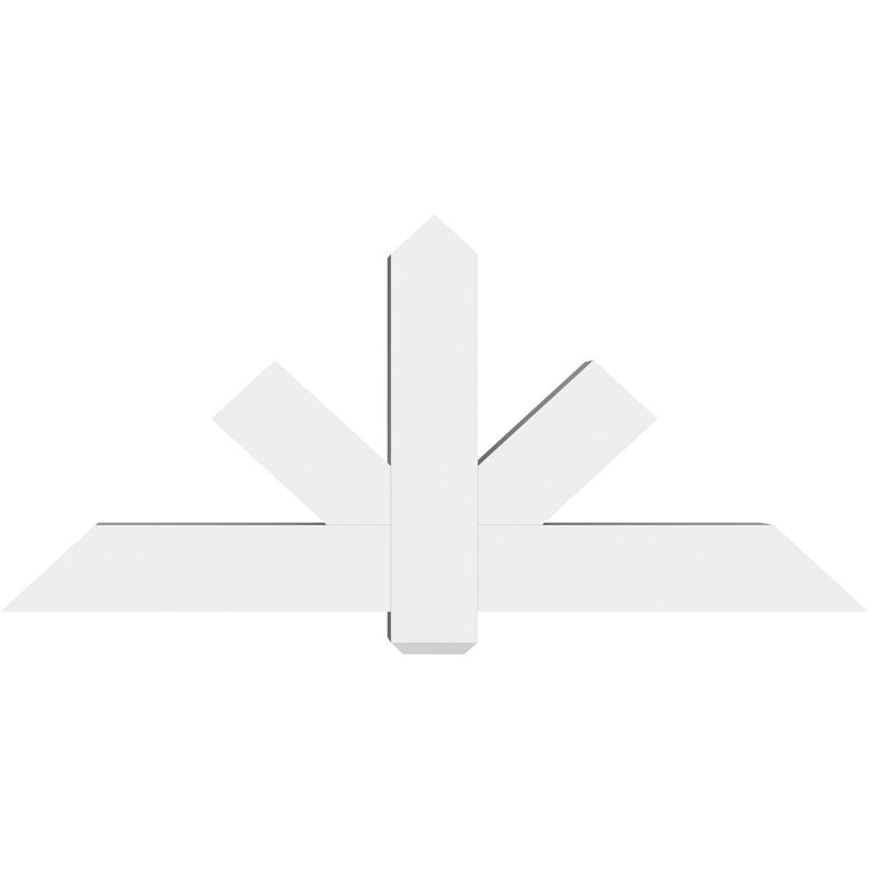 Support de pignon en PVC de qualité architecturale Kennewick, H 27,5 po x l 60 po (pas: 11/12), P 6 po x F 6 po
