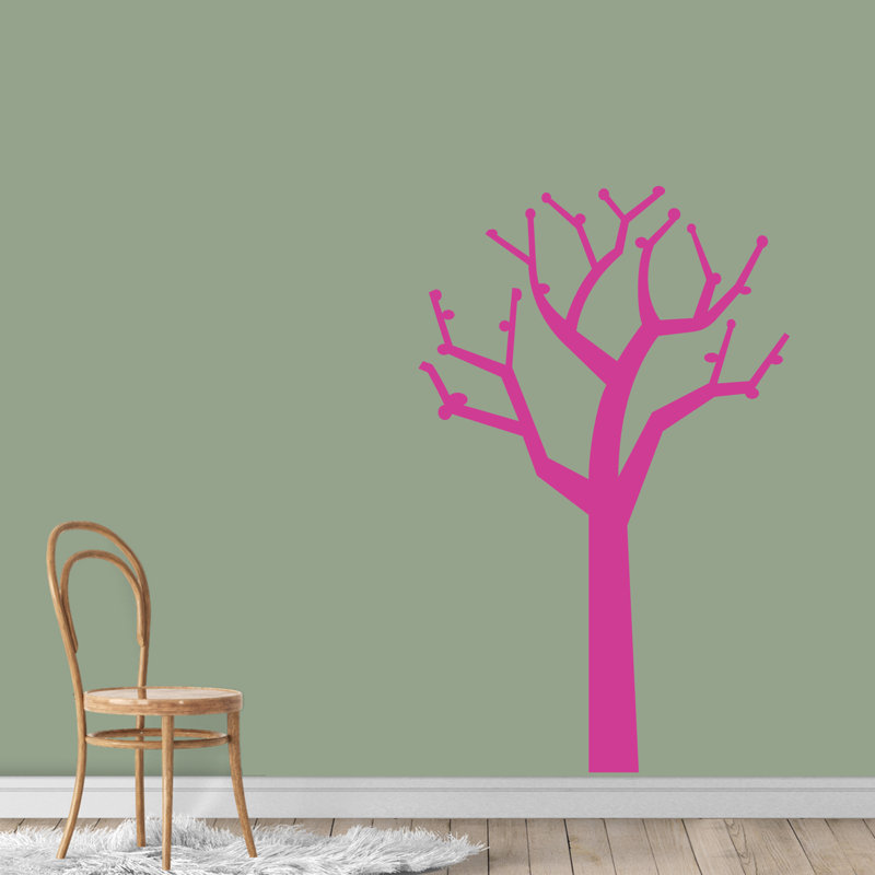Décalcomanies murales arbre, Rose vif