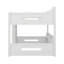 Lit superposé grand sur grand avec tablettes de rangement et ports de charge USB-693704414