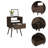 1-Drawer 1-Shelf Nightstand Dark Walnut-282305440