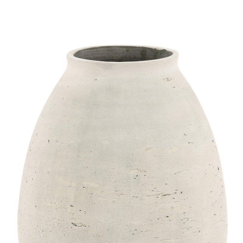 Charon Vase, Antique White, 16" H x 11" W x 11" D