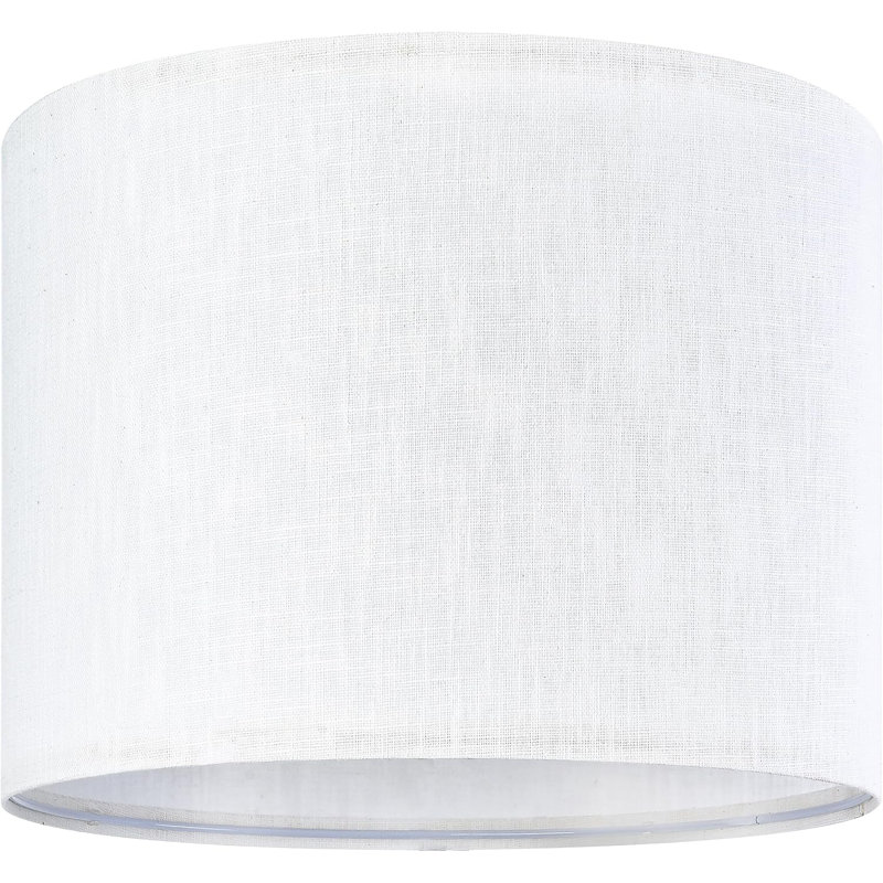 Abat-jour tambour en lin (araignée) H 10 "x l 13" en blanc