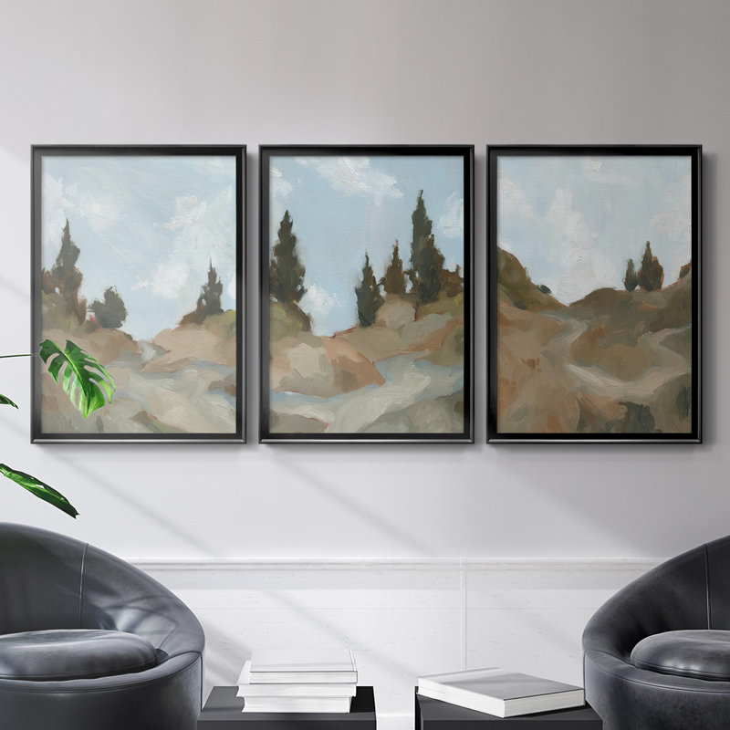 Toile encadrée de qualité supérieure West Trail, Noir, H 36,5 po x l 73 po x P 1,25 po