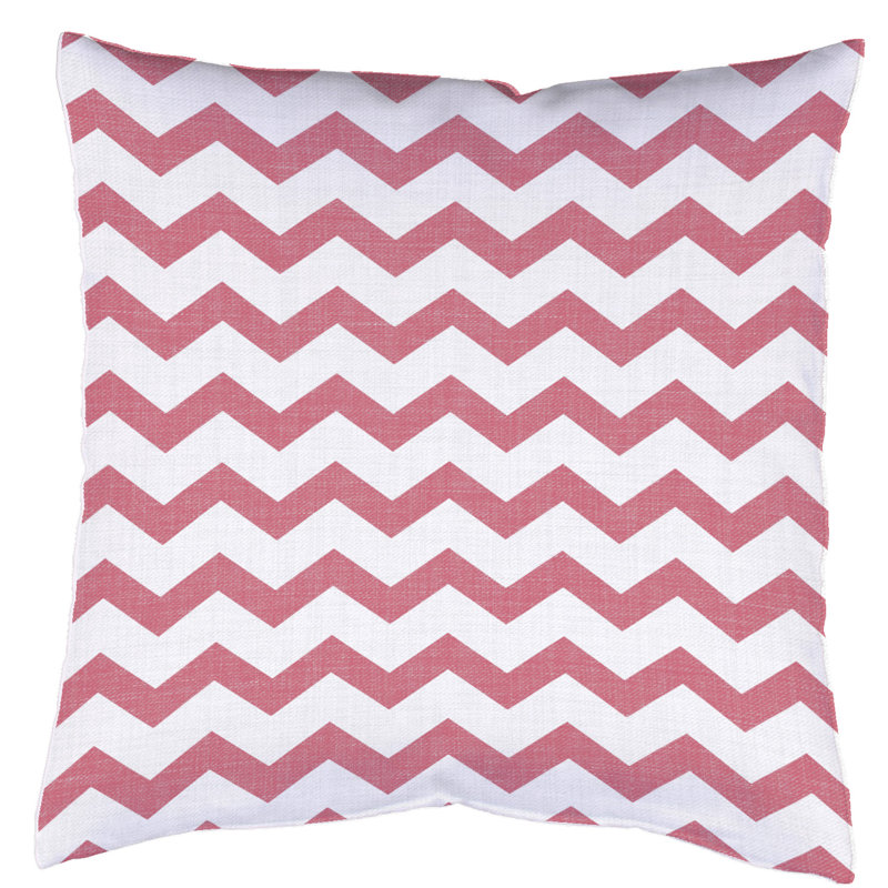 Zacke Chevron Square Cushion Cover, 40 x 40 cm, Berry colours, No