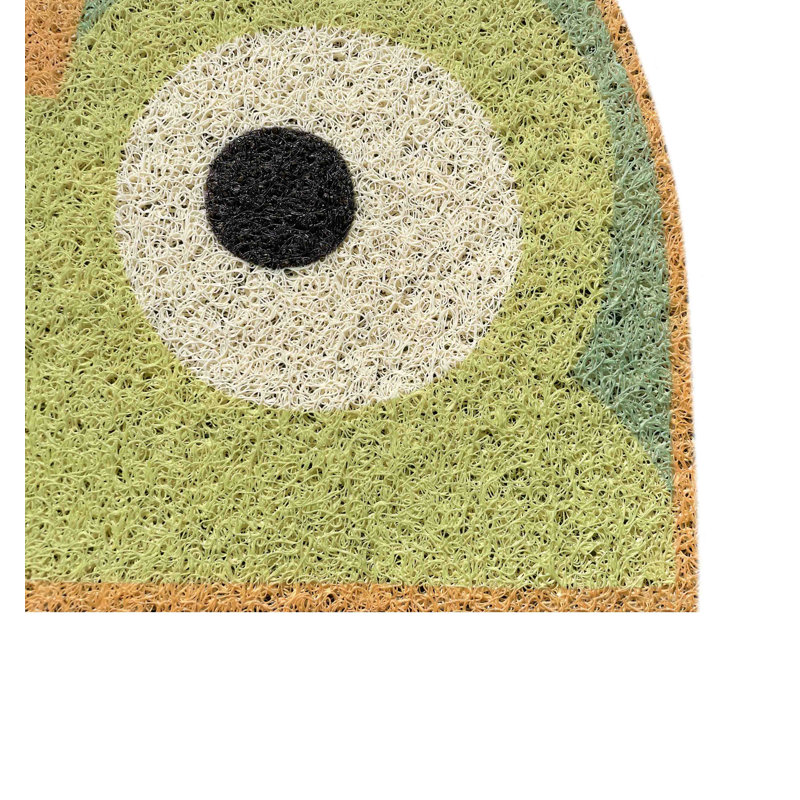 Tapis de porte demi-cercle anti-dérapant durable