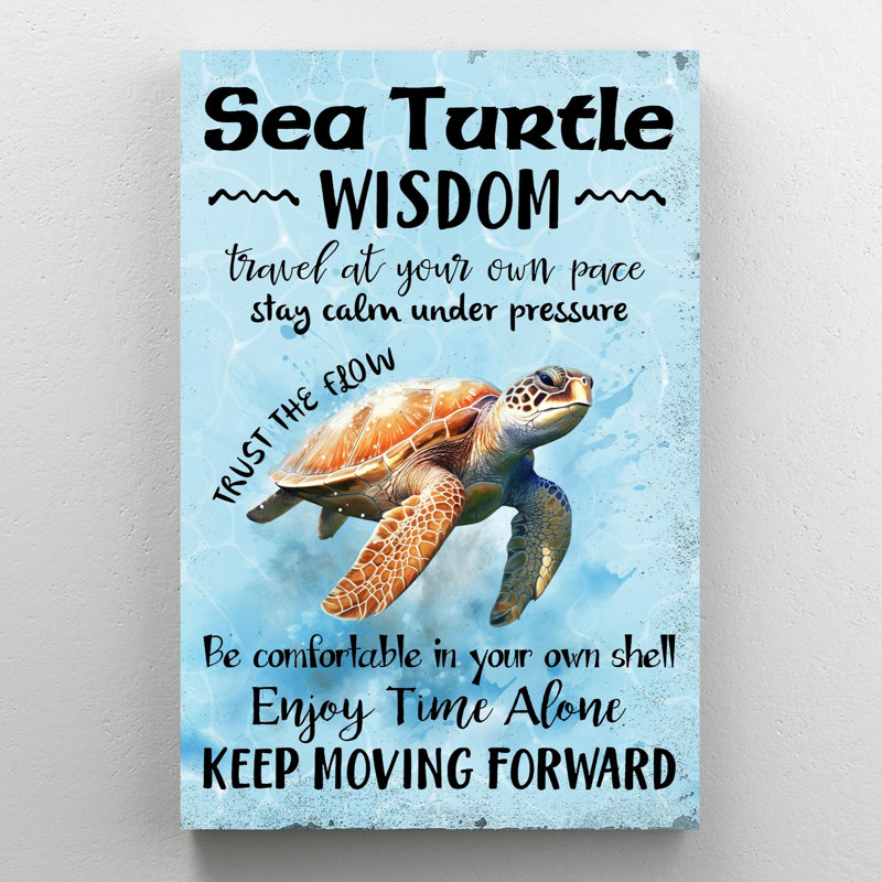 " A Sea Turtle ", 14" H x 11" W x 2" D