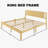 14 Inch King Size Bed Frame, Solid Wood Platform Bed With Slatted Headboard & Slats Support, No Box Spring Needed, Easy Assembly, Natural-2057358574