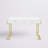 Pangea Home Julia Modern Contemporary Glam Office Desk – 2 Drawers - High Gloss Lacquer with Steel Legs-901103732
