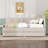 Tallis  L-Shaped Corduroy Daybed,Upholstered Bed Frame With 2 Storage Drawers-885865603