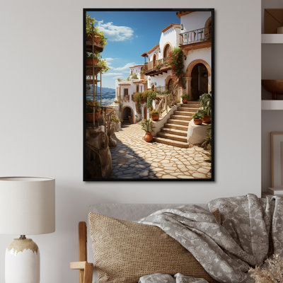 Espagne, village andalou III, art mural encadré, Espagne