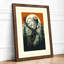 Deer Under Moonlight Rustic - Framed Print-601509954-601509965