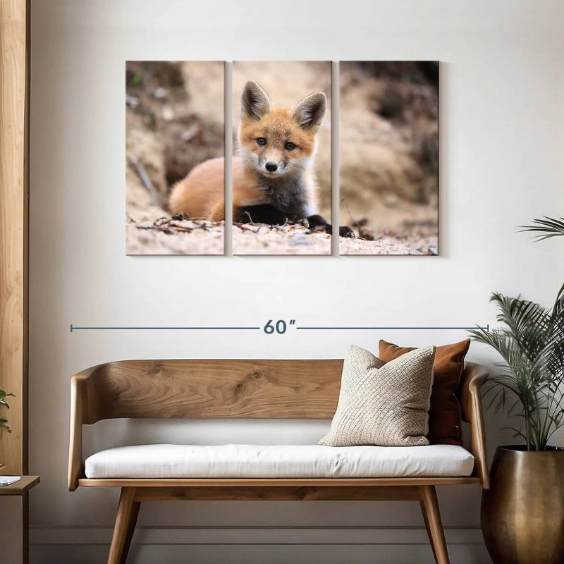 Brampt Little Brown Fox, 28" H x 45" W